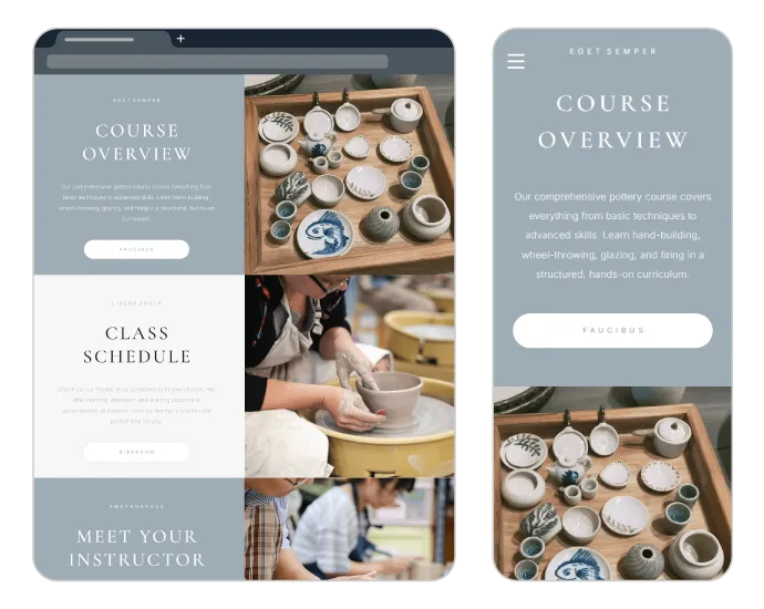 Impressive range of templates